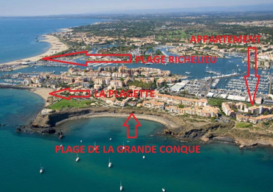 Апартаменты Cap D'Agde 300M Plage Du Mole,Vue Port,Parking,Lave Linge,Piscine Экстерьер фото